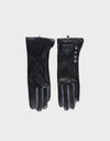 Women Leather Gloves | Grey/Black